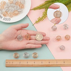 Полые фонари железной проволоки бусины клетке подвески IFIN-SC0001-15