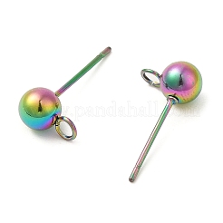 Ионное покрытие (ip) 304 нержавеющая сталь гвоздики фурнитура для сережек STAS-P099-04RC