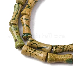 Нити бусин из натурального камня вердит G-L624-G08-12x5mm