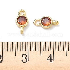 Messing-Pavé-Anhänger mit Zirkonia-Fassung&nbsp;KK-P348-11G-06