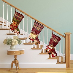 3pcs 3 sacs-cadeaux de chaussettes de noël de style&nbsp;sgHJEW-SZ0001-10