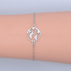Anlaufgeschützte Gliederarmbänder aus 201 Edelstahl&nbsp;LS-BJEW-T011-JN506-1