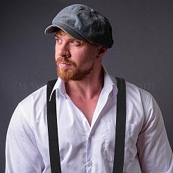 Эластичные мужские подтяжки из полиэстера&nbsp;AJEW-WH0258-293B