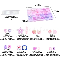 Наборы для самостоятельного изготовления браслетов из круглых акриловых бусин&nbsp;DIY-FS0008-77