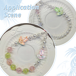 72 шт. 18 вида прозрачных пластиковых бусин&nbsp;OACR-SP0001-38