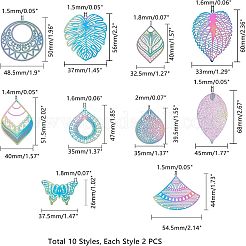 201 филигранный большой кулон из нержавеющей стали STAS-UN0003-11