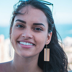 Набор для самостоятельного изготовления двухцветных сережек-капель с 3D-печатью&nbsp;DIY-FW0001-18