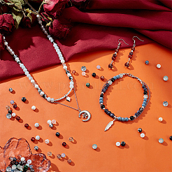 1920 шт. 32 вида стеклянных бусин с эффектом кракле GLAA-PH0002-93