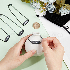 8шт 2 стиля браслеты с подвесками из цинкового сплава AJEW-OC0002-19EB