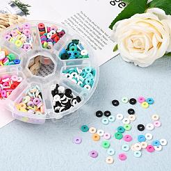 1200шт 8 цвета бусины из полимерной глины ручной работы CLAY-YW0001-15A