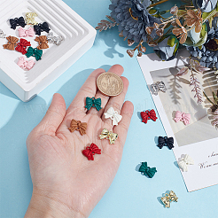 32 Stück 8 Farben Sprühdruck Legierung Verbindungsstück Charms&nbsp;FIND-ME0001-44
