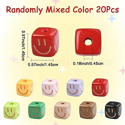 20 шт. непрозрачные акриловые бусины для выпечки&nbsp;OACR-YW0004-29