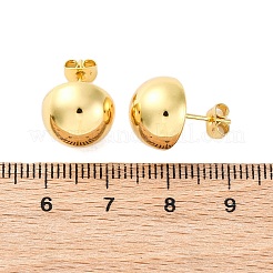 Полукруглые серьги-гвоздики из нержавеющей стали 304&nbsp;LS-EJEW-A125-80B-G