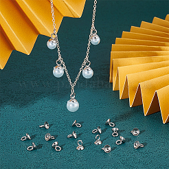 100 шт. 201 нержавеющая сталь бусины колпачки подвески STAS-UN0042-25B