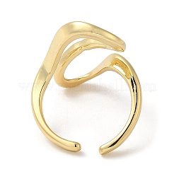 Латунные открытые кольца манжеты RJEW-Q778-04G