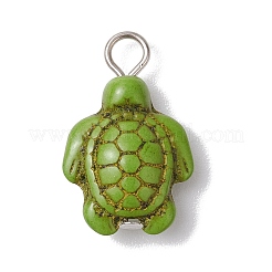 Окрашенные синтетические бирюзовые подвески PALLOY-JF02897