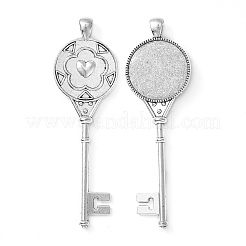 Тибетский сплав стиля Брелок сеттинги кабошон ободок&nbsp;LS-PALLOY-J494-51AS