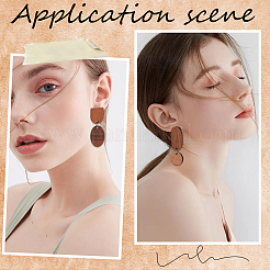 20 пара сережек-гвоздиков из орехового дерева в двух стилях MAK-SC0001-20