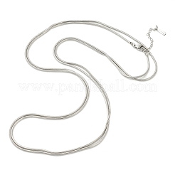 Collares largos de cadena de serpiente de acero inoxidable 304 de 1.6 mm&nbsp;NJEW-A049-02P