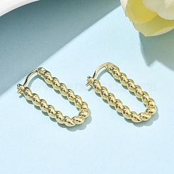 Латунные прямоугольные серьги-кольца для женщин&nbsp;EJEW-L297-01B-G