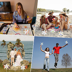 6 шт. ветряная мельница для домашних животных своими руками&nbsp;DIY-CP0013-48B