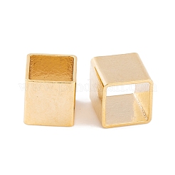 304ステンレススチールヨーロピアンビーズ  大穴ビーズ  キューブ  ゴールドカラー  8x8x8mm  穴：6x6mm&nbsp;FIND-Q103-05A-G