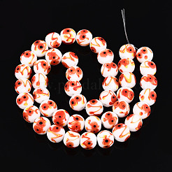 Бусы лэмпворк ручной работы LAMP-N028-05A