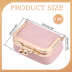 Mini pochettes à bijoux portables en cuir&nbsp;AJEW-WH0455-424B