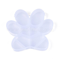 Пластиковые контейнеры для хранения бусин с отпечатком лапы 10 и откидной крышкой&nbsp;CON-T001-05