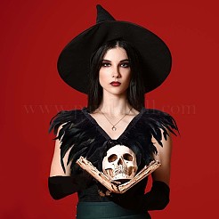 Накидка из натуральных перьев в готическом стиле AJEW-WH0329-66