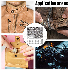 Съемные комплекты кнопок из цинкового сплава&nbsp;TOOL-WH0059-126A