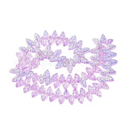 Chapelets de perles en verre transparent électrolytique&nbsp;EGLA-N056-03A-07