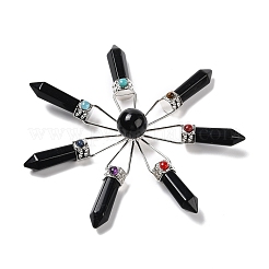 Натуральный обсидиан 7 чакра очки генератор энергии DJEW-I016-01P-02