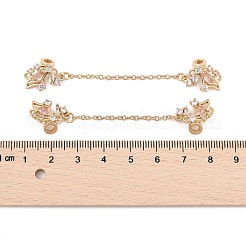 Стойки обшивки латунь микро проложить кубического циркония бусы KK-F879-17G