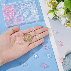 60 шт. 2-цветная фурнитура для сережек-клипс из экологически чистого пластика KY-AR0001-46