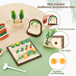 ミニガーデンドールハウスアクセサリーセット  プラスチック人工植物を含む  野菜  ツール  蛇口  分野  ミックスカラー  14.5~101x6.5~90x6~35.5mm  30個/セット&nbsp;DIY-WH0030-90