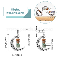 2 комплект европейских подвесок-шармов в виде луны из сплава&nbsp;PALLOY-FI0001-03