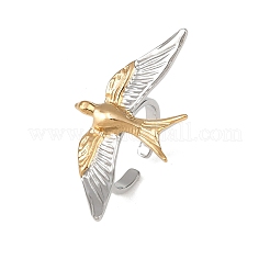 Регулируемые манжеты из нержавеющей стали 201 с открытыми кольцами для женщин&nbsp;RJEW-B156-01GP