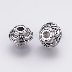 CCBプラスチックビーズ  花とロンデル  アンティークシルバー  20.5x14.5mm  穴：5mm&nbsp;CCB-G006-068AS