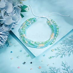 6870 шт. 15 вида прозрачных стеклянных бусин&nbsp;SEED-PH0001-79