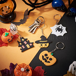 4 stücke 4 arten halloween pvc schlüsselbund für frauen&nbsp;KEYC-TA0004-74