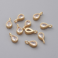 Латунь подвески циркония кубической X-ZIRC-Q014-057G