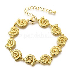Браслеты из латунных ракушек для женщин BJEW-D317-03G