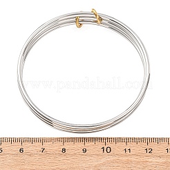 304ステンレススチール製マルチ連バングル  女性用プレーンバングル  ステンレス鋼色  内径：2.34インチ（5.95cm）&nbsp;BJEW-K271-02P