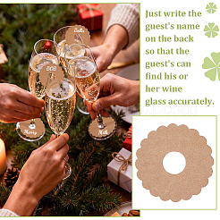 Breloques pour verres à vin en papier kraft&nbsp;DIY-WH0899-771
