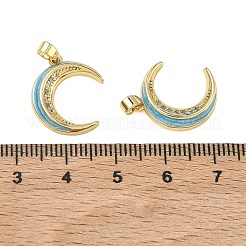 Pendenti in zirconi cubici trasparenti in micro pavè di ottone&nbsp;KK-A294-04G-02