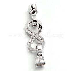 Бесконечность латунь микропаве из кубического циркония сложить на застежках ZIRC-L036-02P-FF