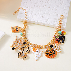 Braccialetti con ciondoli in lega smaltata di Halloween&nbsp;FS-WG2C6A9-01