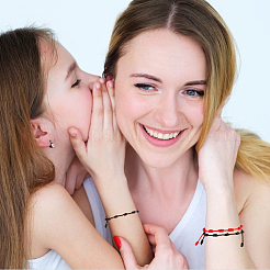 6шт. набор браслетов из плетеного шнура из шерсти 2 цветов BJEW-AN0001-24