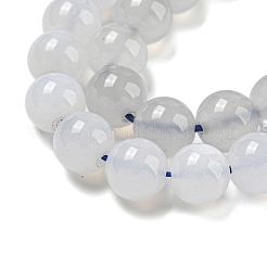 Природные голубые халцедон бисер пряди G-K310-C12-6mm-A